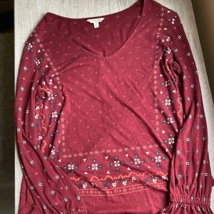 Long Sleeve Bell Wrist Top